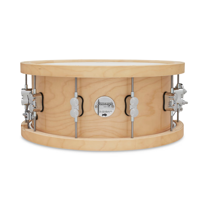 PDP PDSN6514NAWH Concept Series Wood Hoop 20-ply Maple Snare - 6.5X14