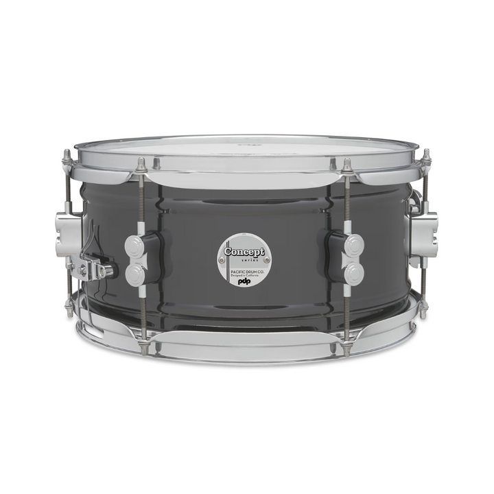 PDP PDSN0612BNCR Concept Series Black Nickel over Steel Snare con Hardware Cromado 6X12