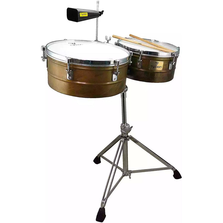 Tycoon TTI-1415AG Timbales 14" y 15" Antique Gold