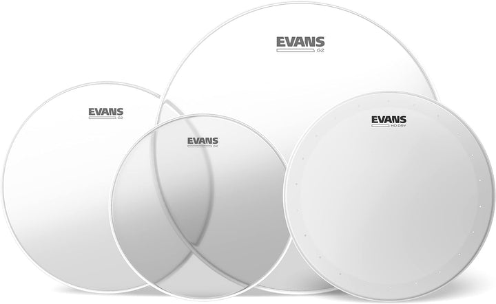 Evans EPP-G2HDD-R Set Parches  G2 Clear Rock Pack (10", 12", 16") with 14" HD Dry