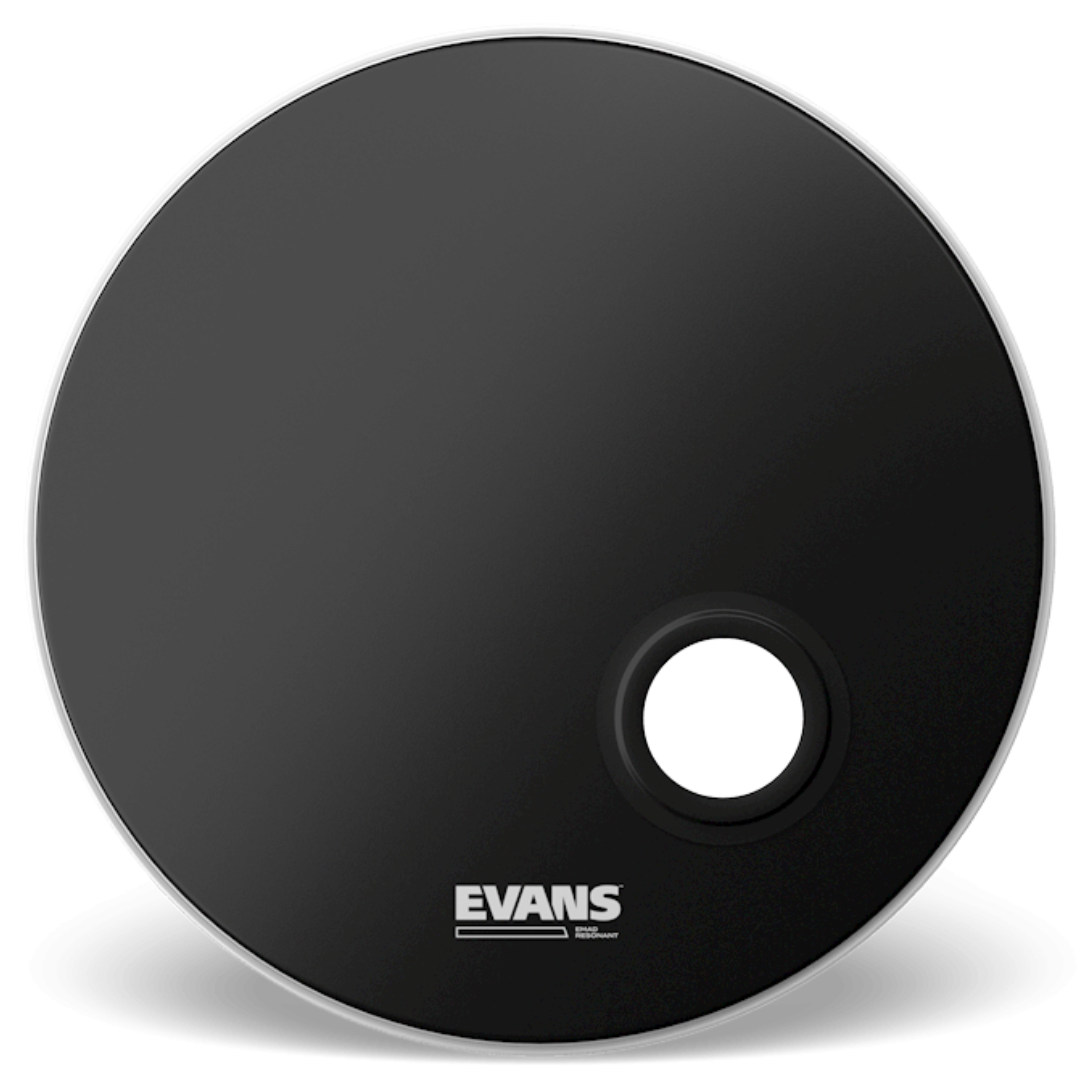 Parche Para Bombo Evans BD20EMADONX - 20 Pulgadas, Negro, Con Sistema De Amortiguación Ajustable EMAD