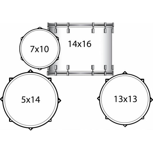 Ludwig LC179XX016DIR Bateria BreakBeats 4 Pcs. Shell Pack