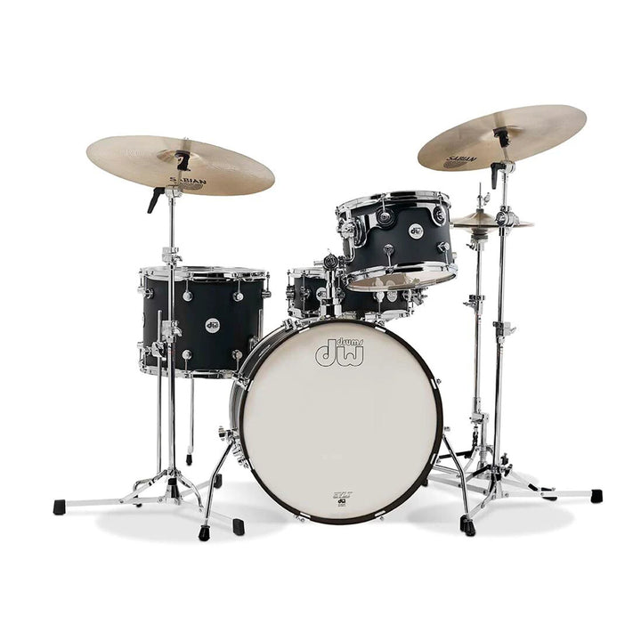 DW DDLG2004BL Bateria Design Series Frequent Flyer Black Satin 4 pcs. Shell Pack