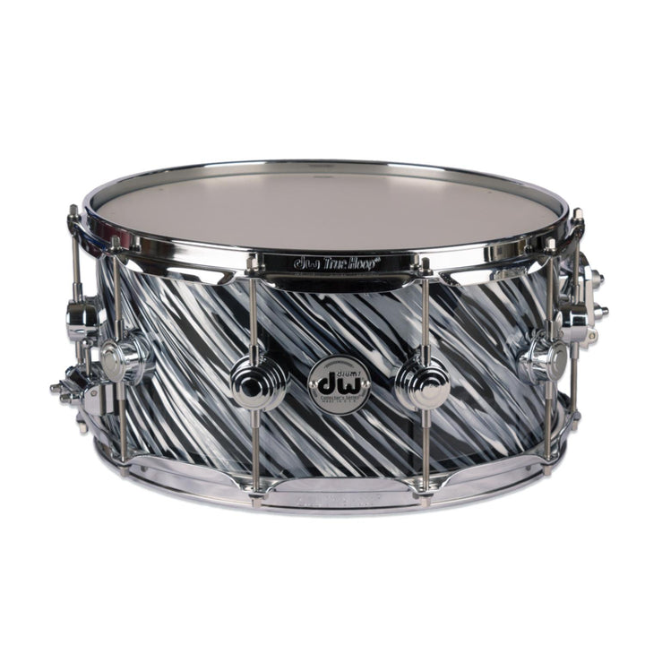 DW USA Collector's All-Maple 6.5"x14" Snare Drum, FinishPly Twisted Black Oyster, Chrome HW