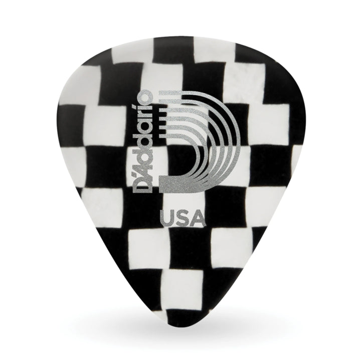 D’Addario 100 Pack de púas Classic Celluloid Checkerboard