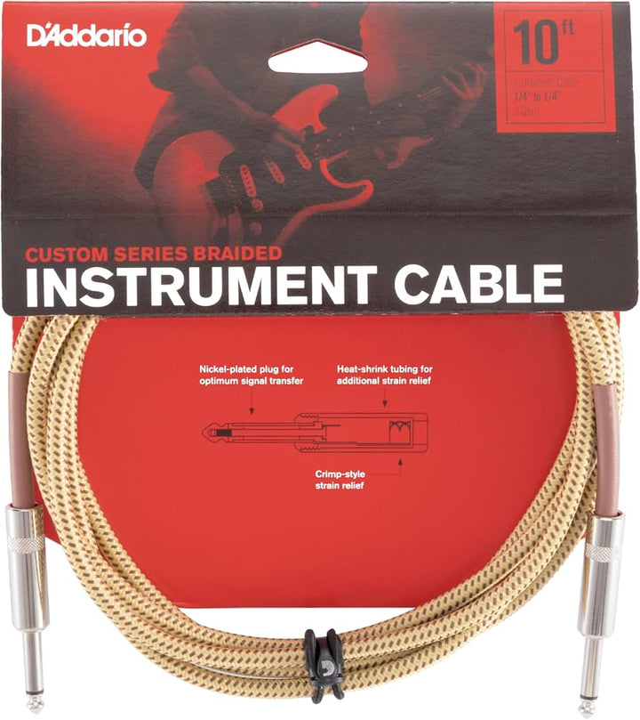 D’Addario Custom Series Braided modelo PW-BG-10TW - 3 METROS