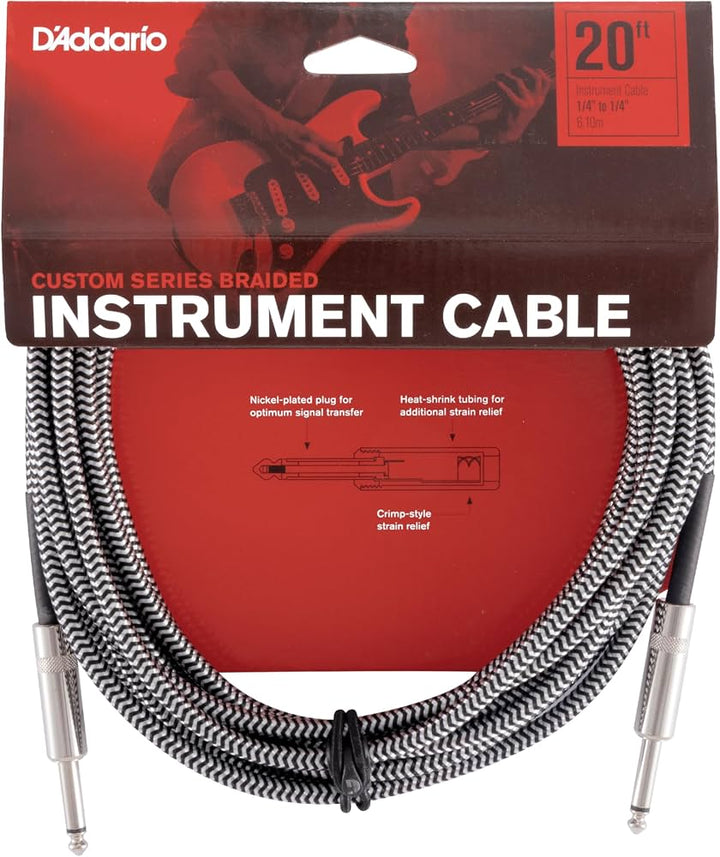 D’Addario Custom Series Braided modelo PW-BG-20BG - 6 METROS