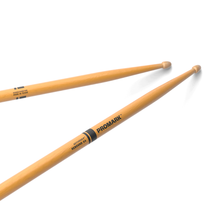 Promark R5AAGC Baquetas Rebound 5A ActiveGrip Clear Hickory