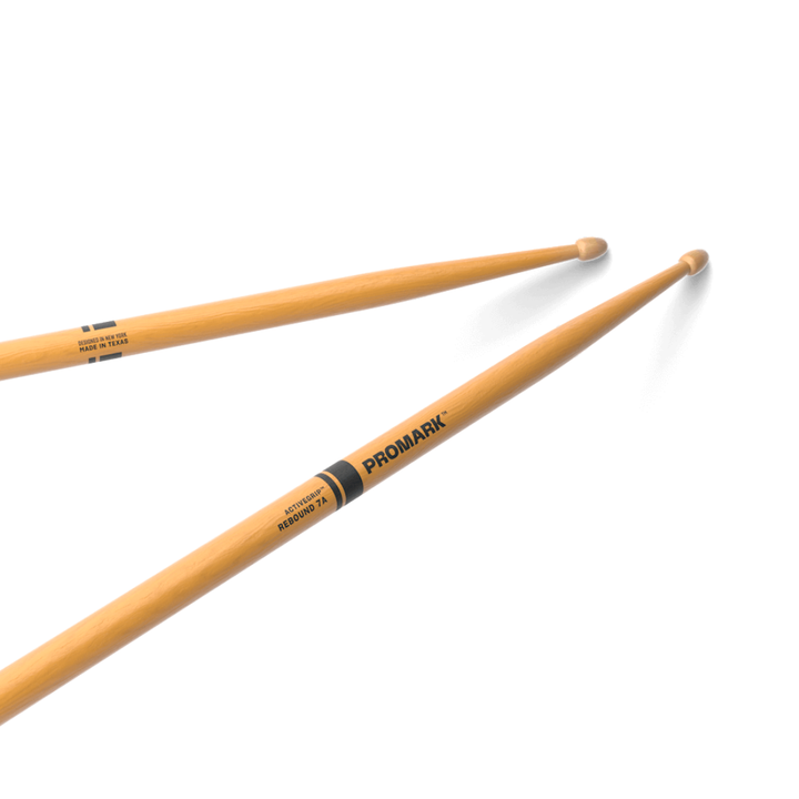 Promark R7AAGC Baquetas Rebound 7A ActiveGrip Clear Hickory