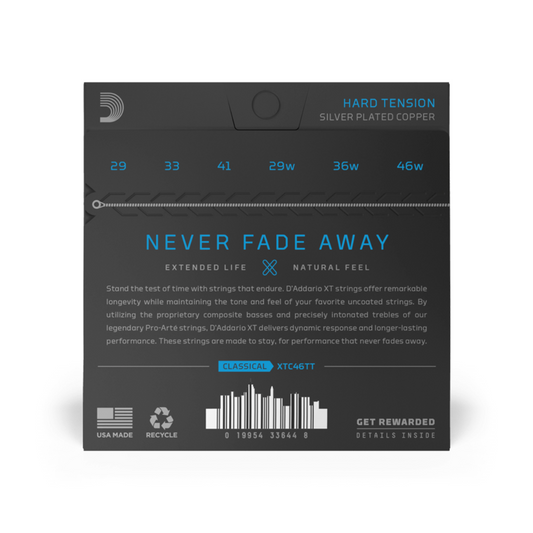 D’Addario XTC46TT Cuerdas Guitarra Clasica recubiertas Hard Tension