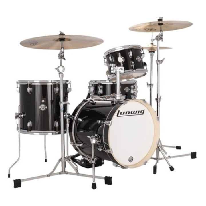 Ludwig PC2791DIR Batería BREAKBEATS 4PC, Shell Pack Black Sparkle