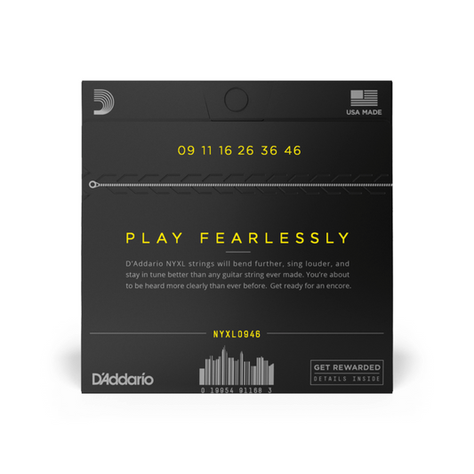 D’Addario NYXL0946 NYXL Cuerdas para Guitarra Electrica Calibre 09-46 Super Light Top/Regular