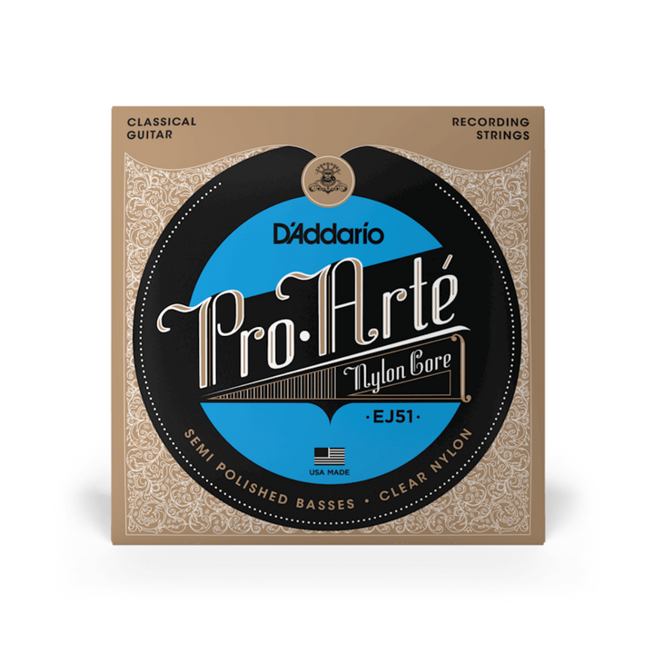D’Addario EJ51 Cuerdas de Guitarra Clásica con bajos pulidos Tension Dura