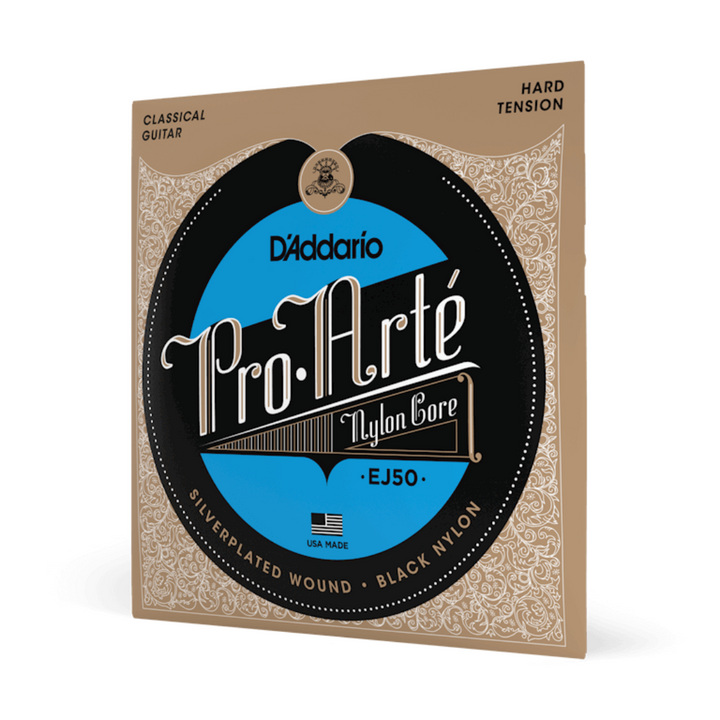 D’Addario EJ50 Cuerdas Black Nylon Guitarra Clasica Hard Tension