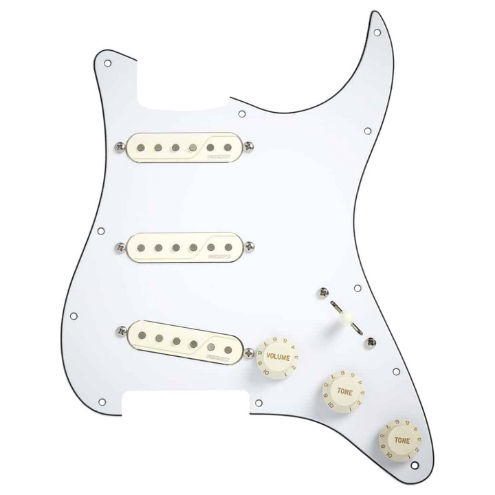 Fishman PRF-STR-WPG Fluence Loaded Pickguard Blanco