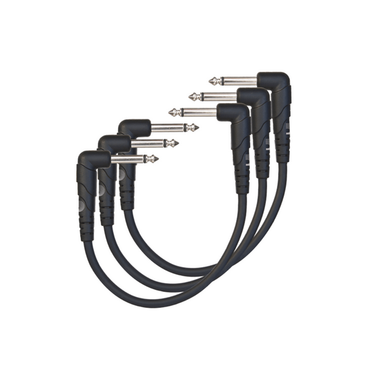 D'Addario PW-CGTP-305 Set 3 Cables Classic 15cm C/Plug 1/4" MONO