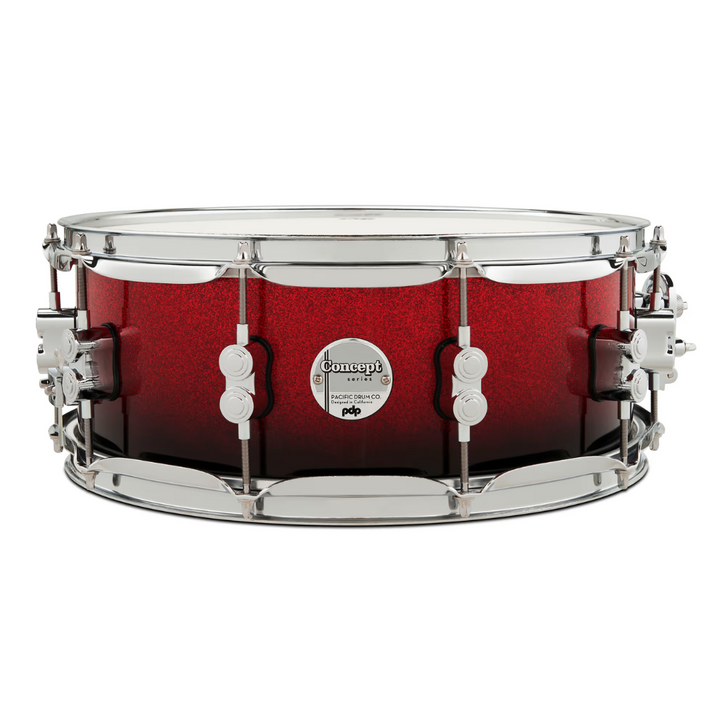 PDP PDCM5514SSRB Tarola Concept Maple Red to Black Sparkle 5.5x14
