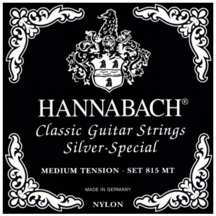 Hannabach 815MT Cuerdas Nylon Silver Special Medium Tension Black