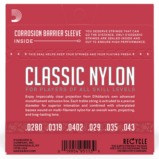 D’Addario EJ27N Classic Cuerdas de Nylon Student Classical Normal Tension