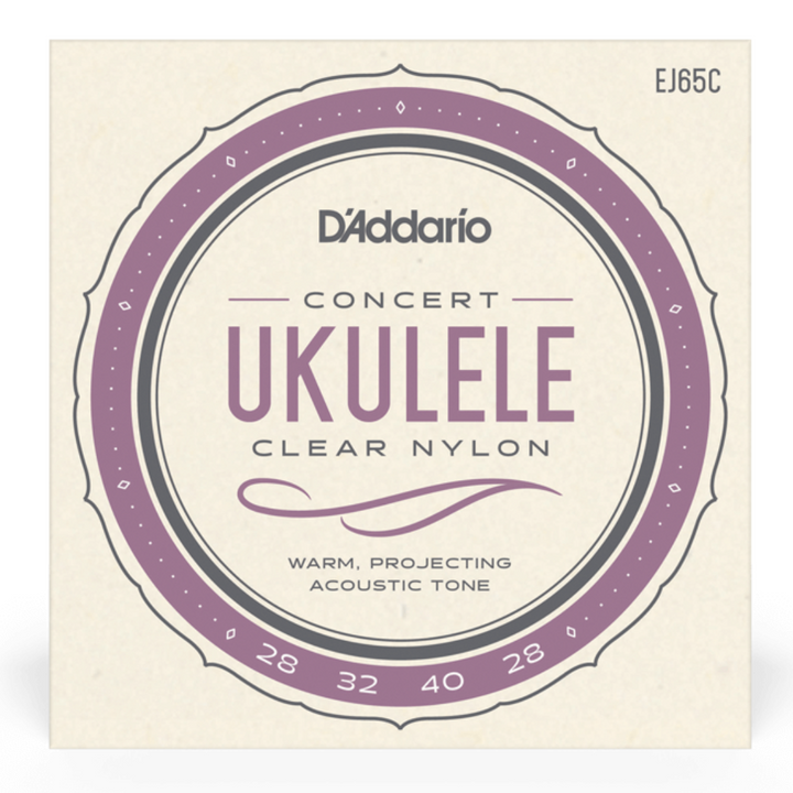 D'Addario EJ65C Juego de Cuerdas de Nylon para Ukelele Concierto