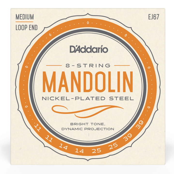 D’Addario EJ67 Juego de Cuerdas para mandolina de 8 cuerdas Tension Media