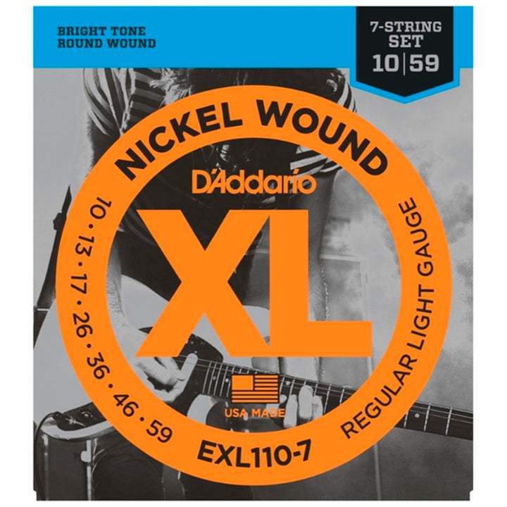 D'addario EXL110-7 Cuerdas Guitarra Electrica 10-59 Regular Light