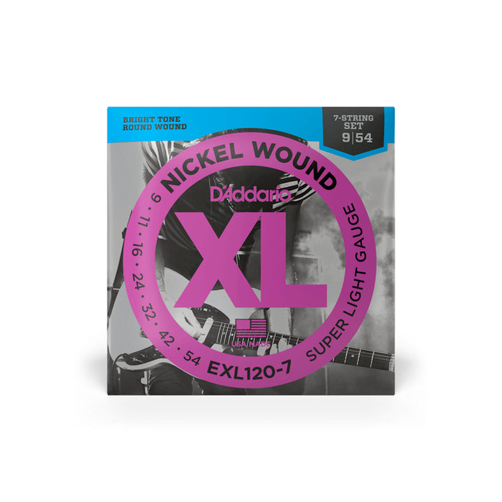 D'Addario EXL120-7 Cuerdas Guitarra Electrica 09-54 Super Light