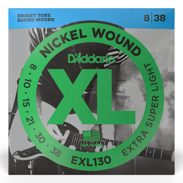 D'addario EXL130 XL Cuerdas para Guitarra Electrica calibre 08 - 38