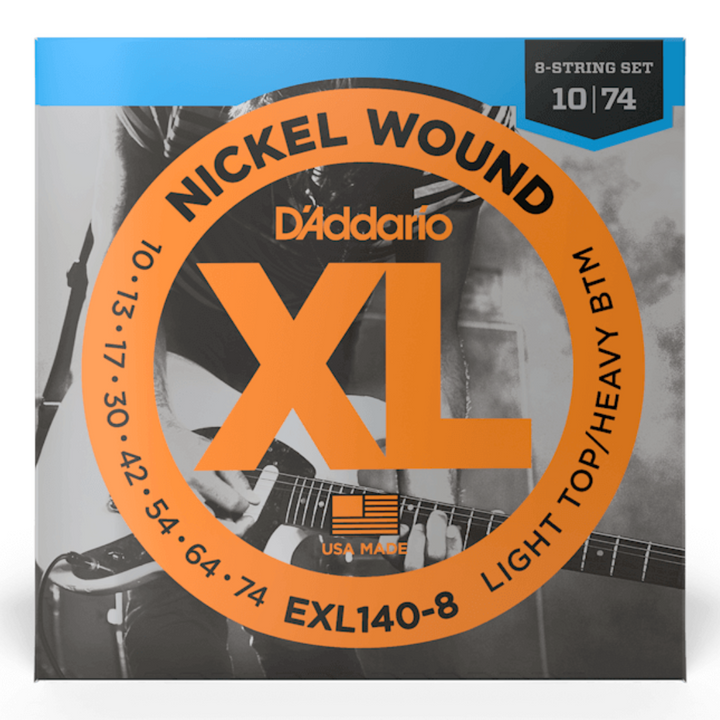 D'addario EXL140-8 Cuerdas para Guitarra Electrica calibre 10 - 74