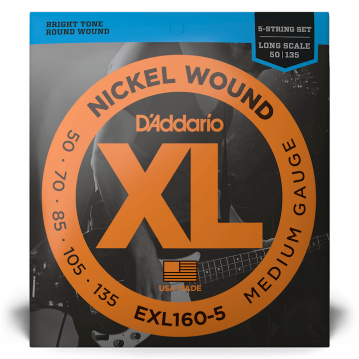 D'Addario EXL160-5 XL Cuerdas de Escala larga para Bajo 50 - 135