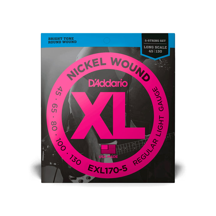 D'Addario EXL170-5 Cuerdas Bajo 45-130 Regular Light