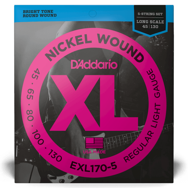 D'Addario EXL170-5 XL Cuerdas de Escala larga para Bajo 45 - 130