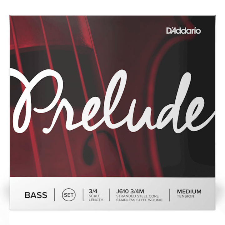 D'addario J610 3/4M Prelude Juego de cuerdas para Contrabajo 3/4 Tension media