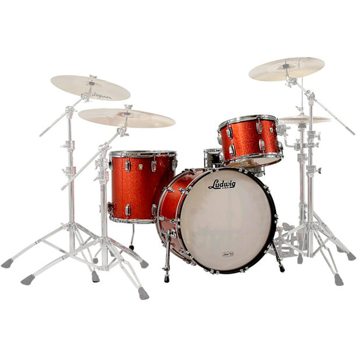 Ludwig L8343AX27WC Classic Maple Probeat 3 Piezas Red Sparkle