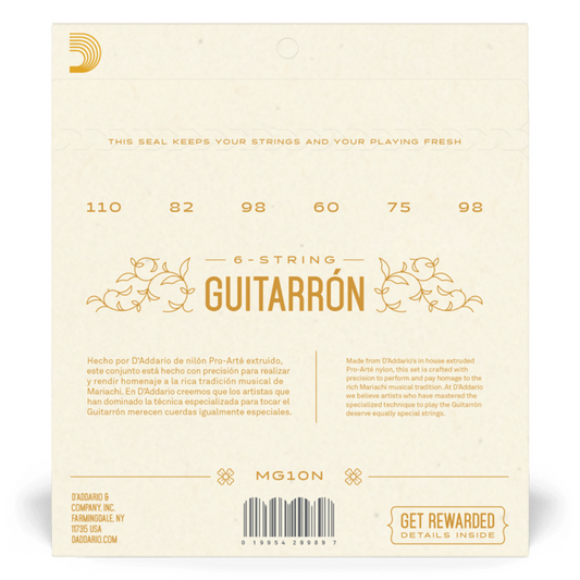D'Addario MG10N Juego de cuerdas para Guitarrón Tension Normal