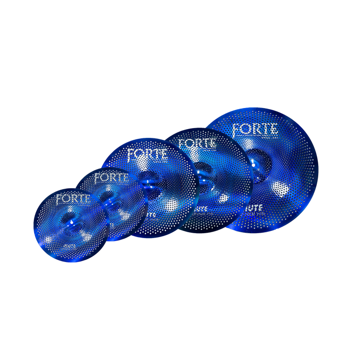 FORTE MUTE BLUE SET de Platillos Mute Azul (14''hihat+16''crash+18''crash+20''ride)