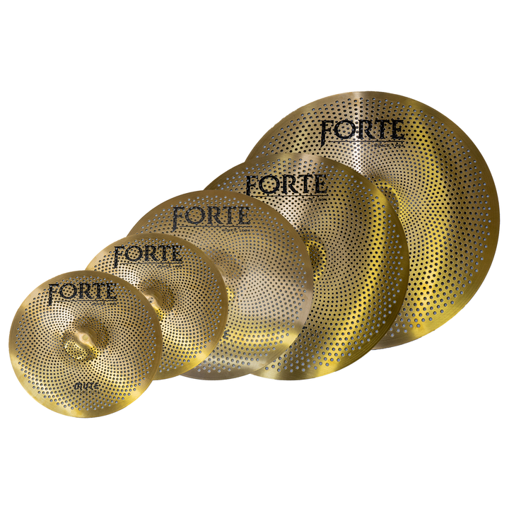 FORTE MUTE BRASS SET de Platillos Mute Brass (14''hihat+16''crash+18''crash+20''ride)
