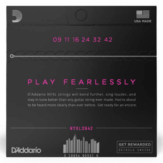 D’Addario NYXL0942 NYXL Cuerdas para Guitarra Electrica Calibre 09-42 Super Light