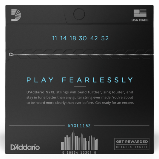 D’Addario NYXL1152 NYXL Cuerdas para Guitarra Electrica Calibre 11-52 medium Top/ Bottom Heavy
