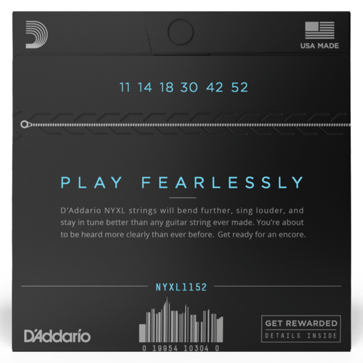 D’Addario NYXL1152 NYXL Cuerdas para Guitarra Electrica Calibre 11-52 medium Top/ Bottom Heavy
