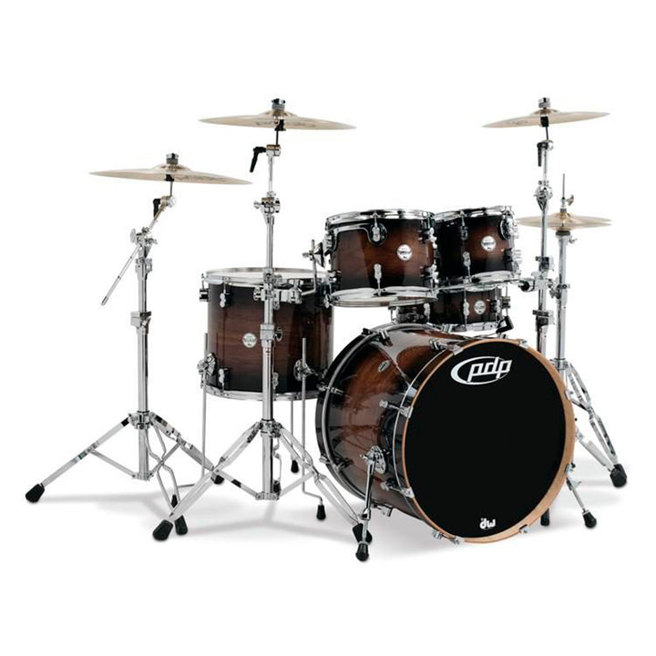 PDP PDCMX2215WC Concept Maple Exotic Shell Pack - 5 Piezas - Charcoal burst over walnut