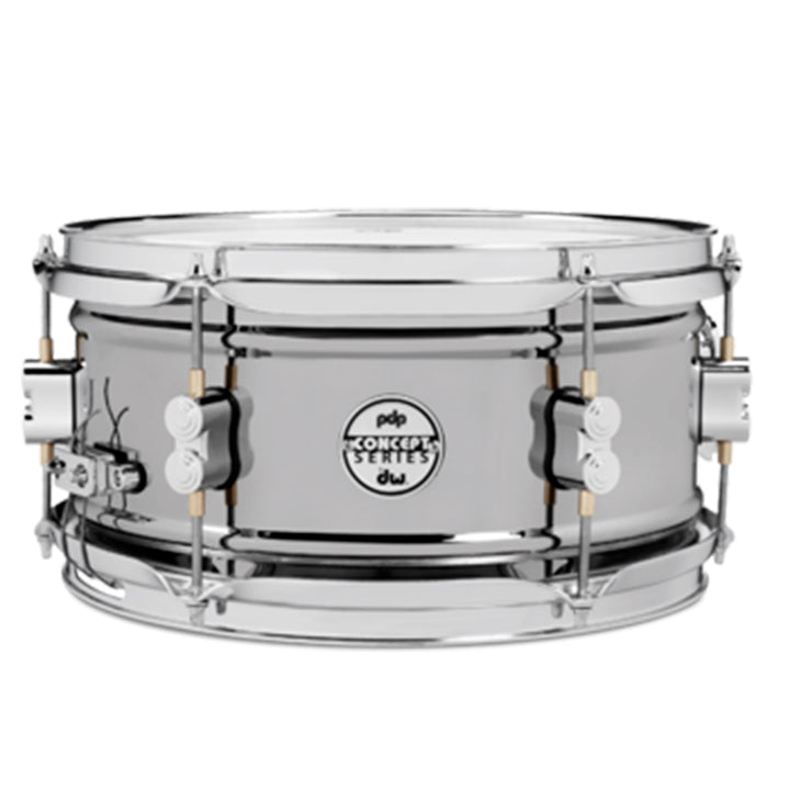 PDP PDSN0612BNCR Concept Series Black Nickel over Steel Snare con Hardware Cromado 6X12