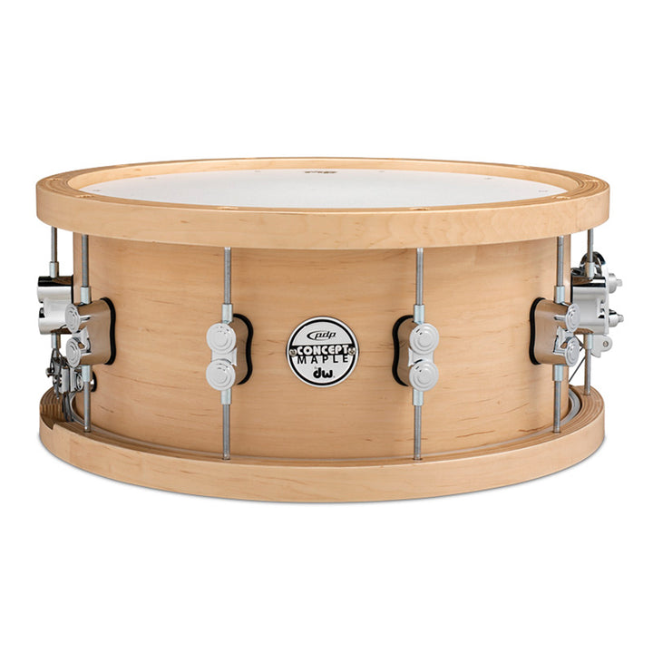 PDP PDSN6514NAWH Concept Series Wood Hoop 20-ply Maple Snare - 6.5X14