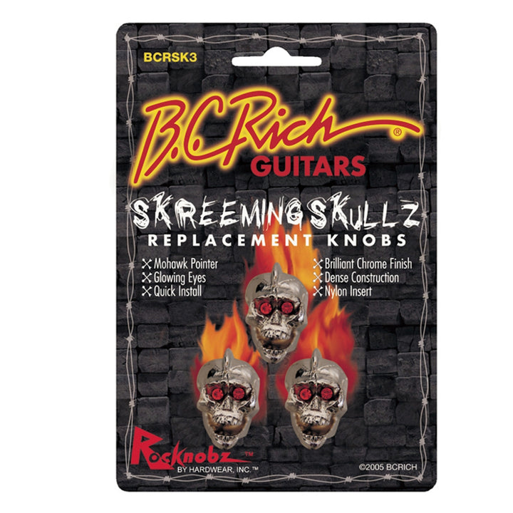 B.C.Rich BCRSK3 Pack de Perillas Skreeming Cráneos