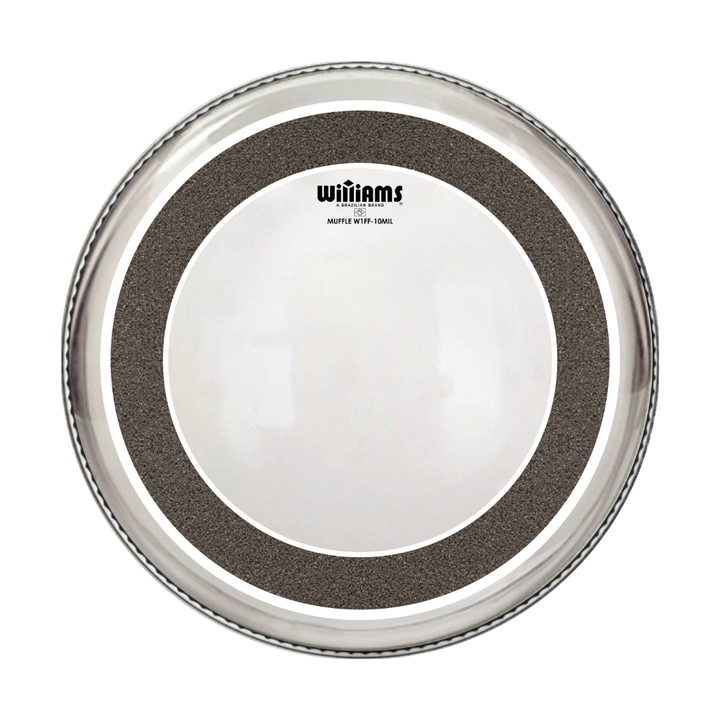 Williams W1FF10-10MIL-22 Parche de Bombo 22" Clear Muffle Series - Anillo de 10mm
