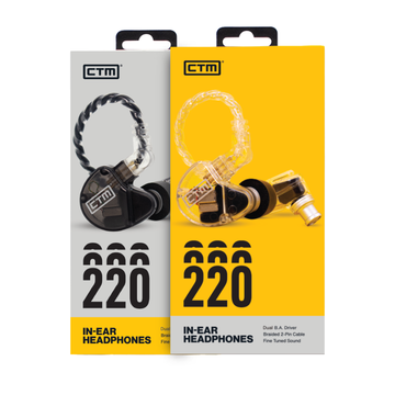 Audífonos In-Ear Monitor CTM CE220 Clear y Smoke