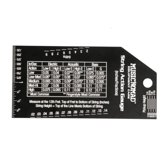 Calibrador de Acción de Cuerdas MusicNomad Precision