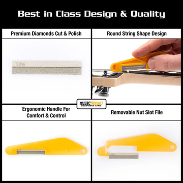 Limas de Diamante para Cejuela MusicNomad 6 Piezas