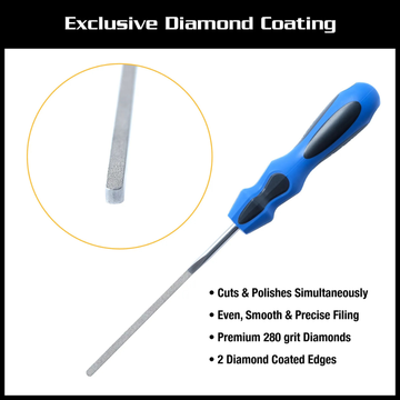 Lima para Puntas de Trastes MusicNomad E-File Diamante