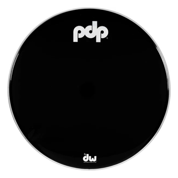 Parche resonante para bombo 22 PDP Smooth Black con logo